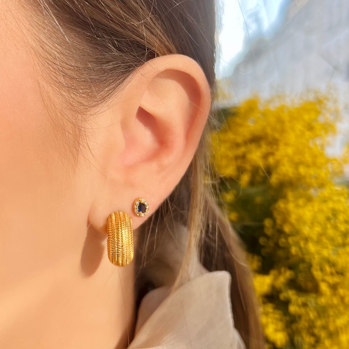 Boucles d'oreilles Clarine dorées