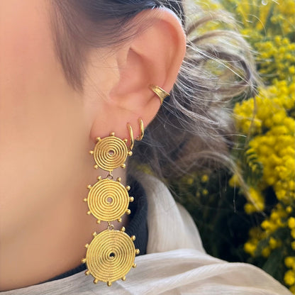 Boucles d'oreilles Erine dorées