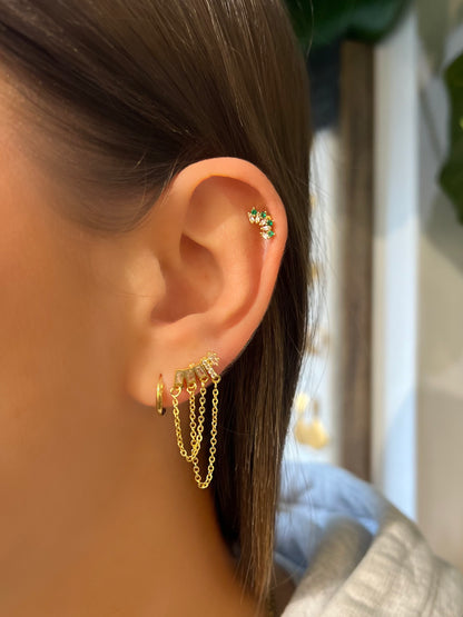 Boucle d'oreille à l'unité Mina dorée