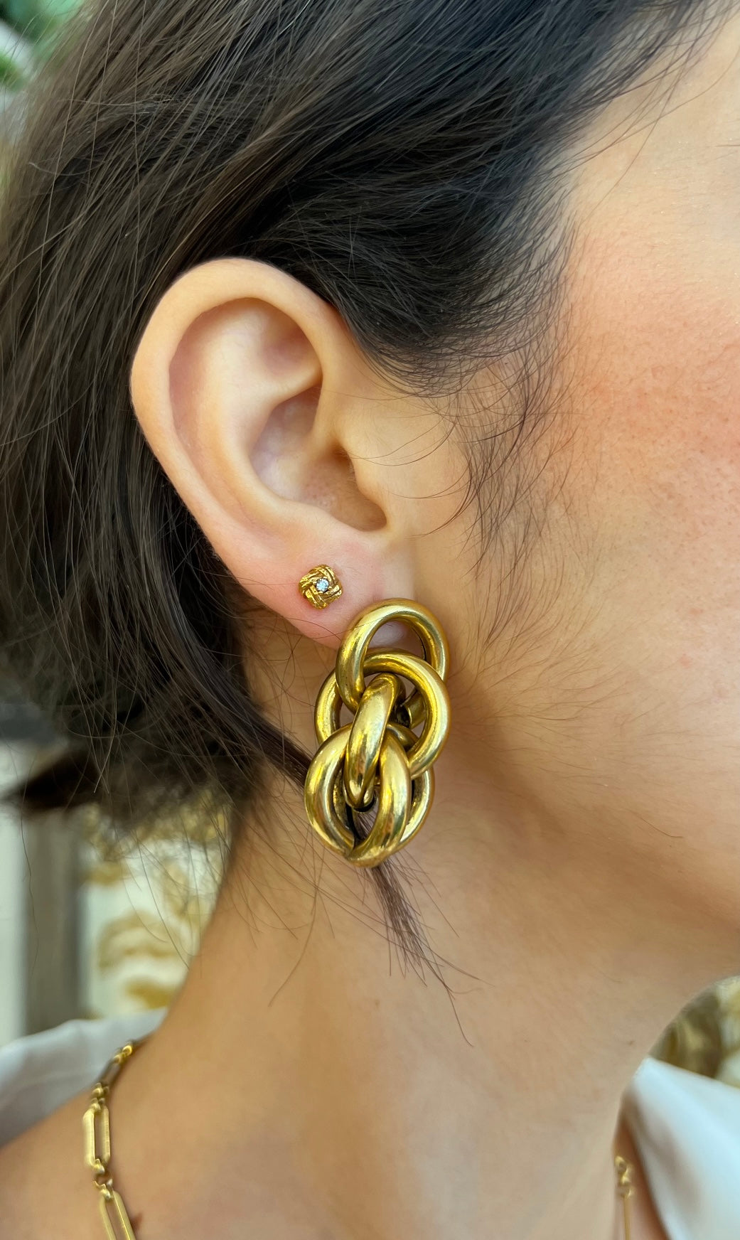 Boucle d'oreille à l'unité Legacy Dorée