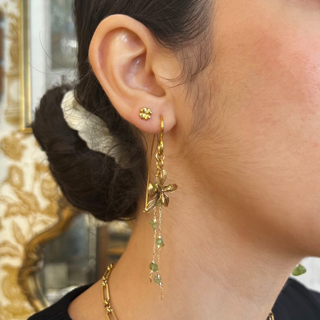 Boucles d'oreilles Périfeuille dorées