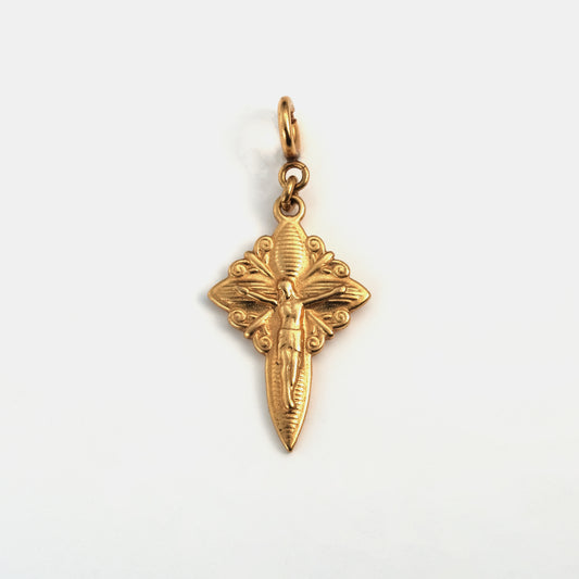 Pendentif Croix de Jesus-Christ doré