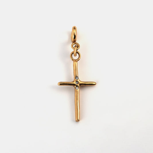 Pendentif Croix Chrétienne doré