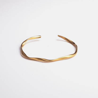 Bracelet jonc Spirale doré