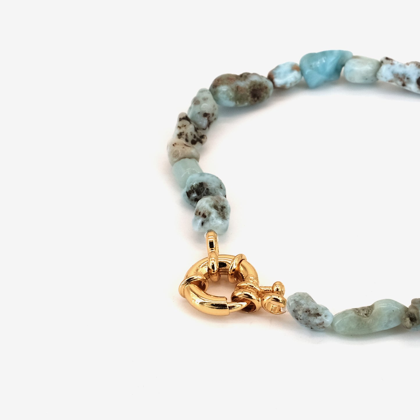 Bracelet Larimar doré