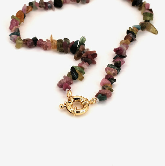 Collier Tourmaline doré