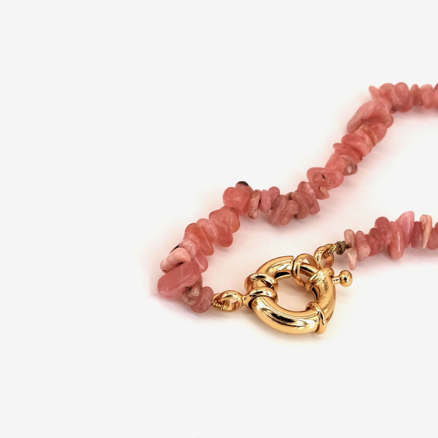 Bracelet Rhodochrosite doré