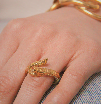 Bagues serpents dorées