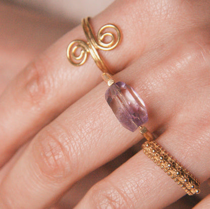 Semi-precious stone rings