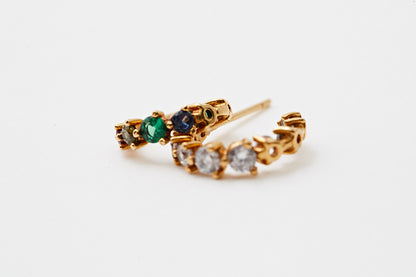 Boucle d’oreille à l'unité Lily dorée