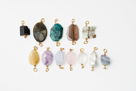 Semi-precious stone clips