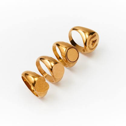 Chevalières doré e