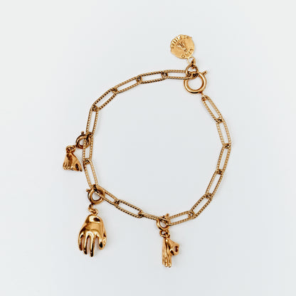 Gold hands bracelet