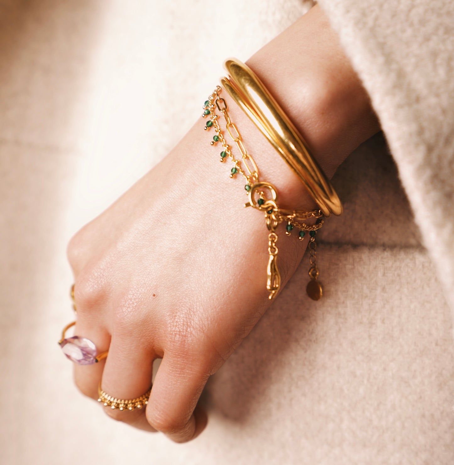 Gold Rya bangle bracelet