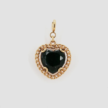 Pendentif Crystal Heart doré