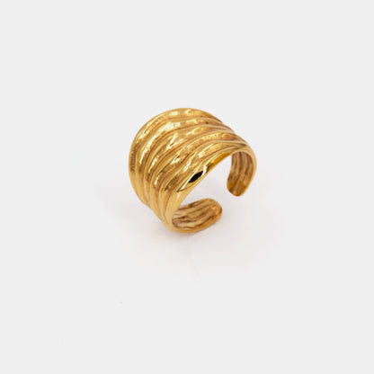 Bague ajustable Glamour dorée