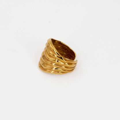 Bague ajustable Glamour dorée