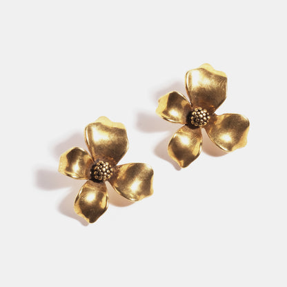 Boucles d'oreilles Flora dorées