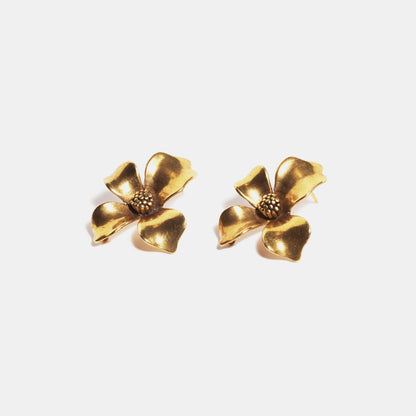 Boucles d'oreilles Flora dorées