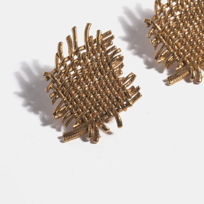 Boucles d'oreilles Tapis dorées