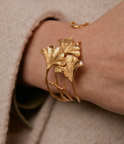 Gold leaf bracelet