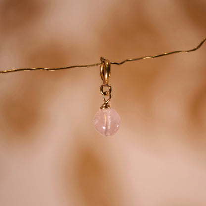 Clip mini pierre semi-précieuse Morganite