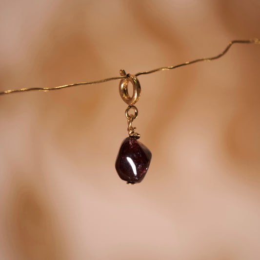 Pomegranate mini semi-precious stone clip