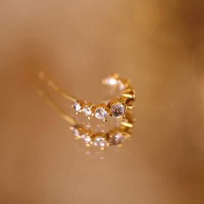 Boucle d’oreille à l'unité Lily dorée