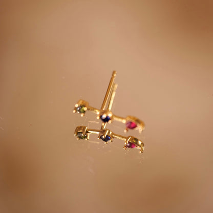 Boucle d'oreille à l'unité Arciel dorée