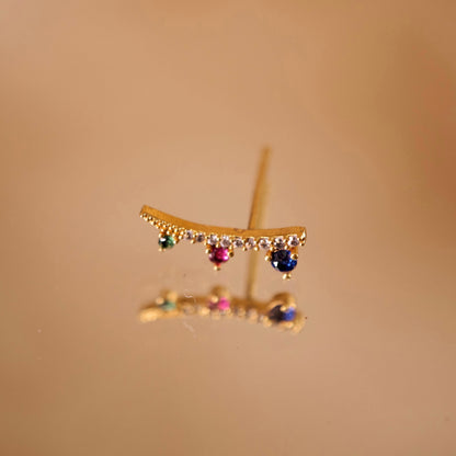 Boucle d'oreille à l'unité Taki dorée