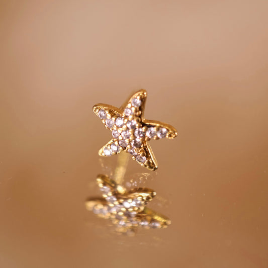 Single starfish earrings