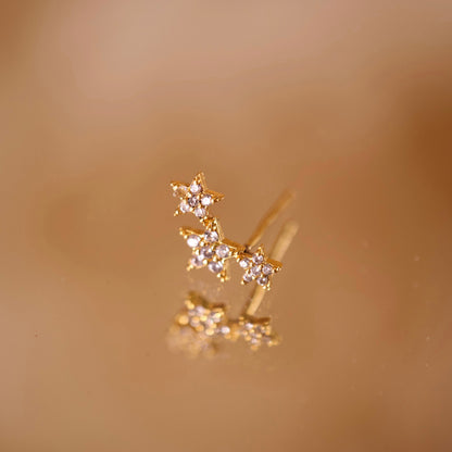 Boucle d’oreille à l’unité Etoiles dorée