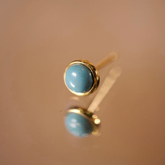 Single Stone Turquoise Earrings