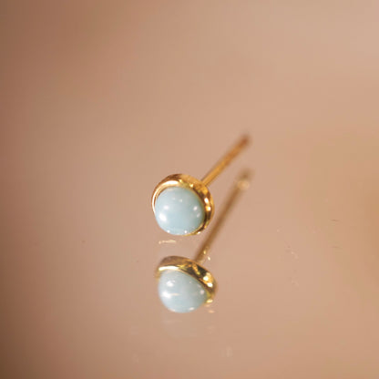 Single Amazonite stone earrings