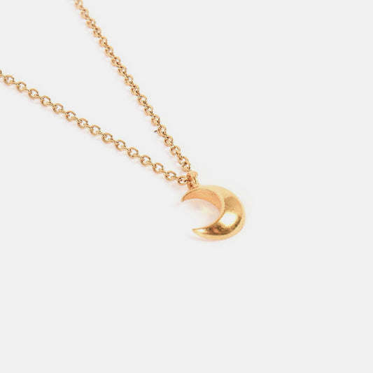 Small Moon Necklace gold
