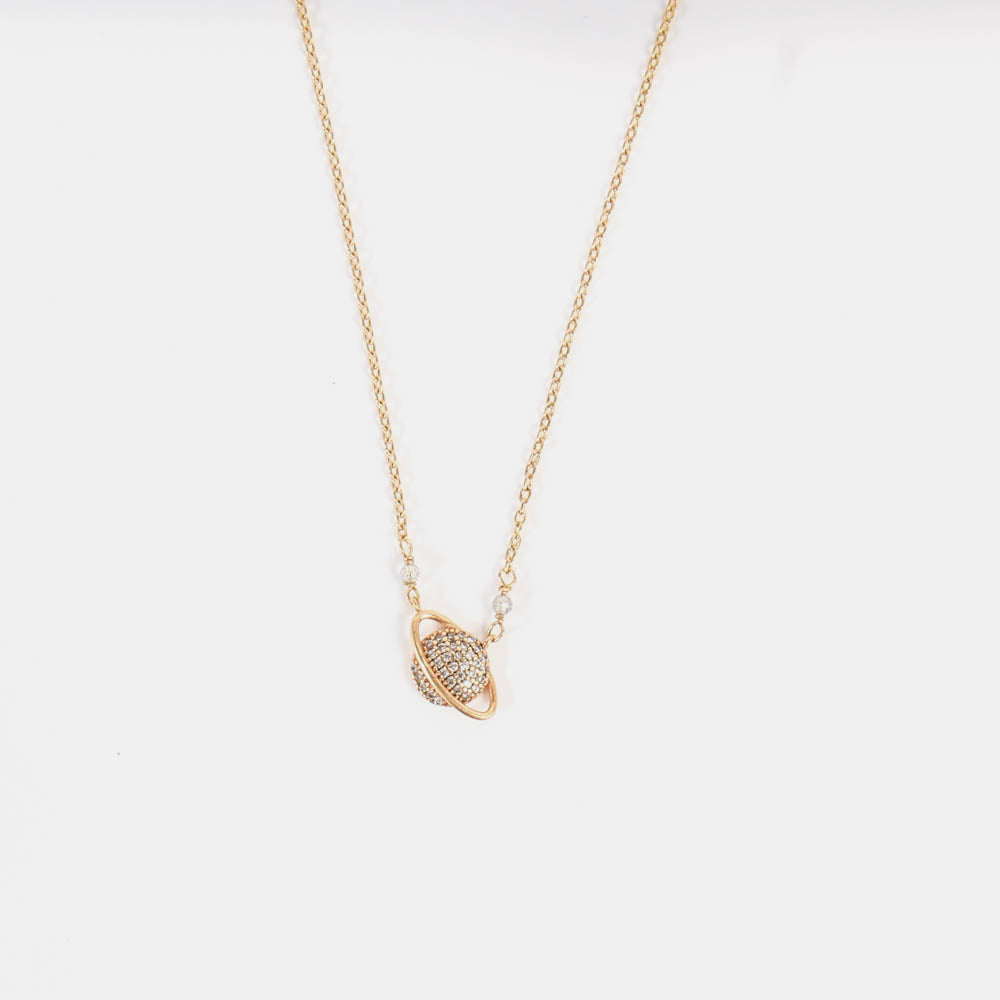 gold planet necklace