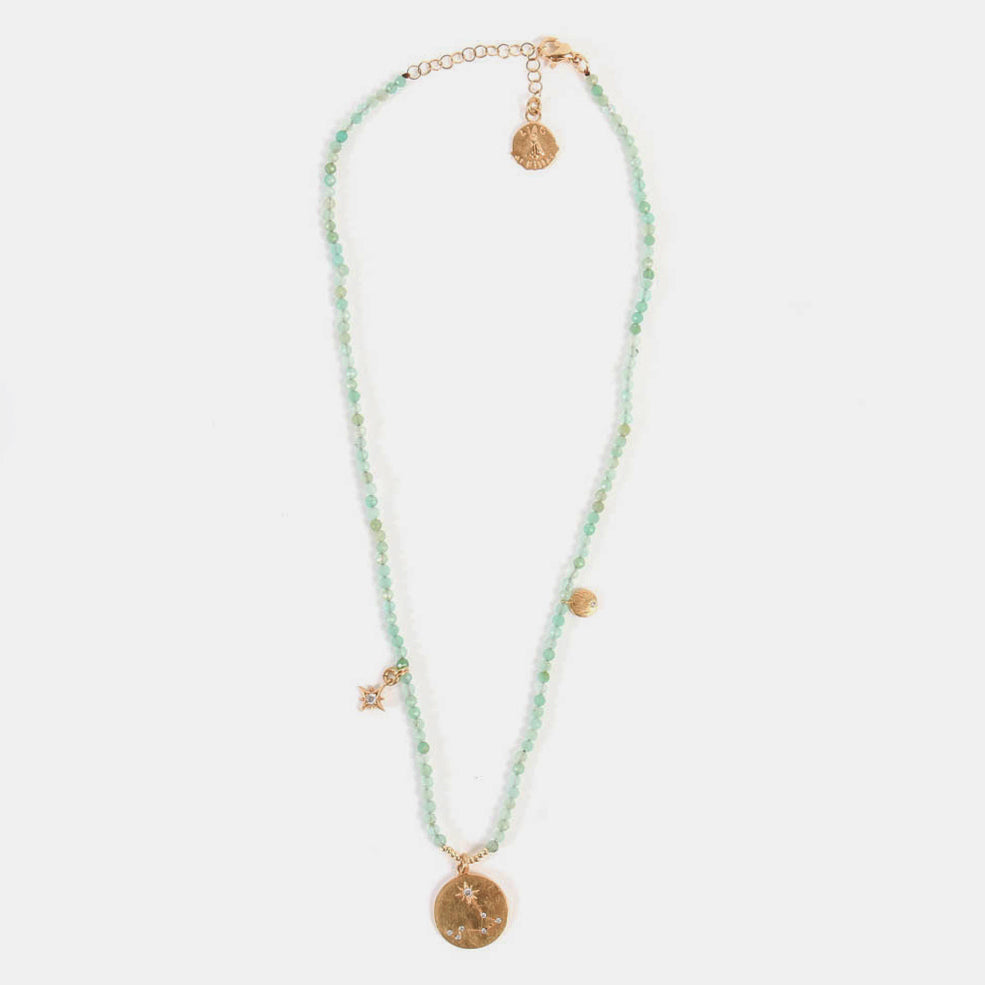 Collier Chrysoprase Astrale or