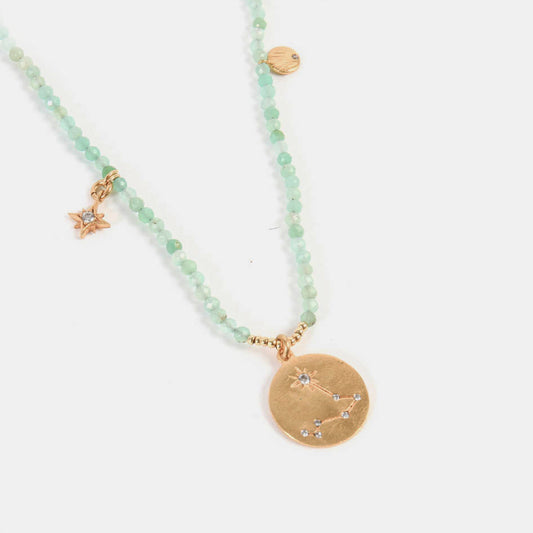Astral Chrysoprase necklace gold