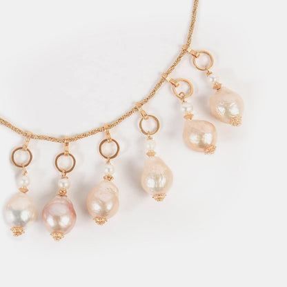 Gold Single Pearl Necklace