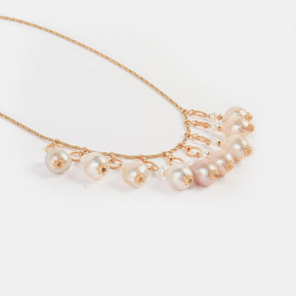 Gold Single Pearl Necklace