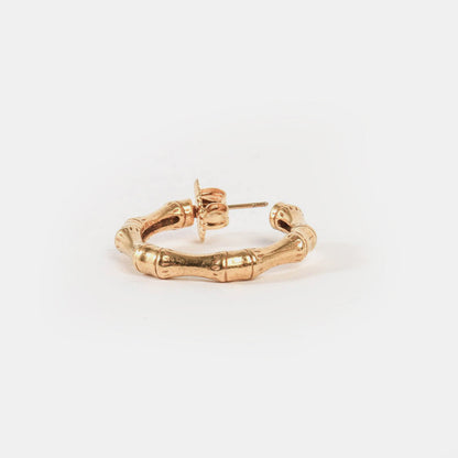 Bamboo gold earrings 
