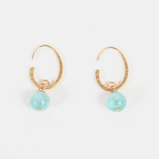 Jona Blue gold earrings