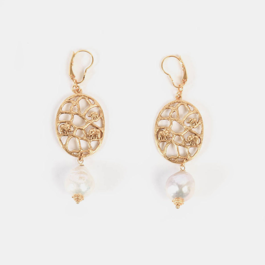 Gold Jade earrings