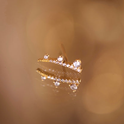 Boucle d'oreille à l'unité Taki dorée