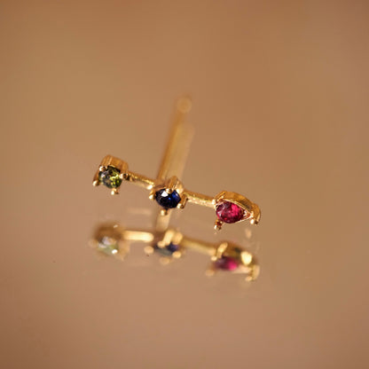 Boucle d'oreille à l'unité Arciel dorée