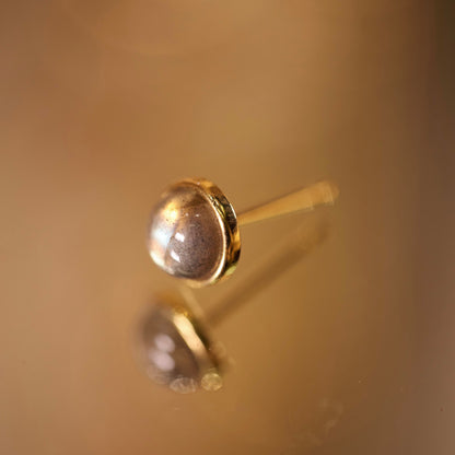Boucle d’oreille à l’unité Pierre Labradorite doré