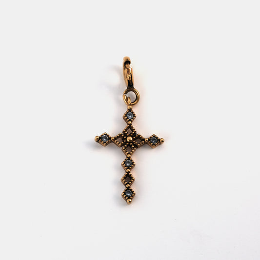 Stoned cross pendant