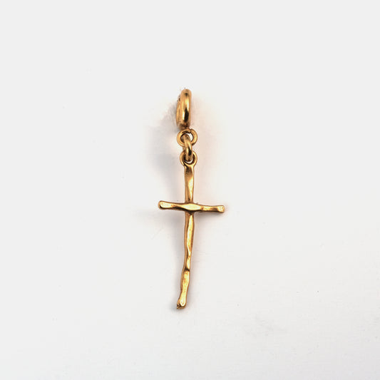 Amorphous cross pendant
