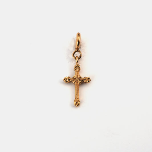 Budded cross pendant