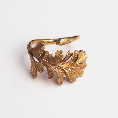 Bague Feuillage dorée